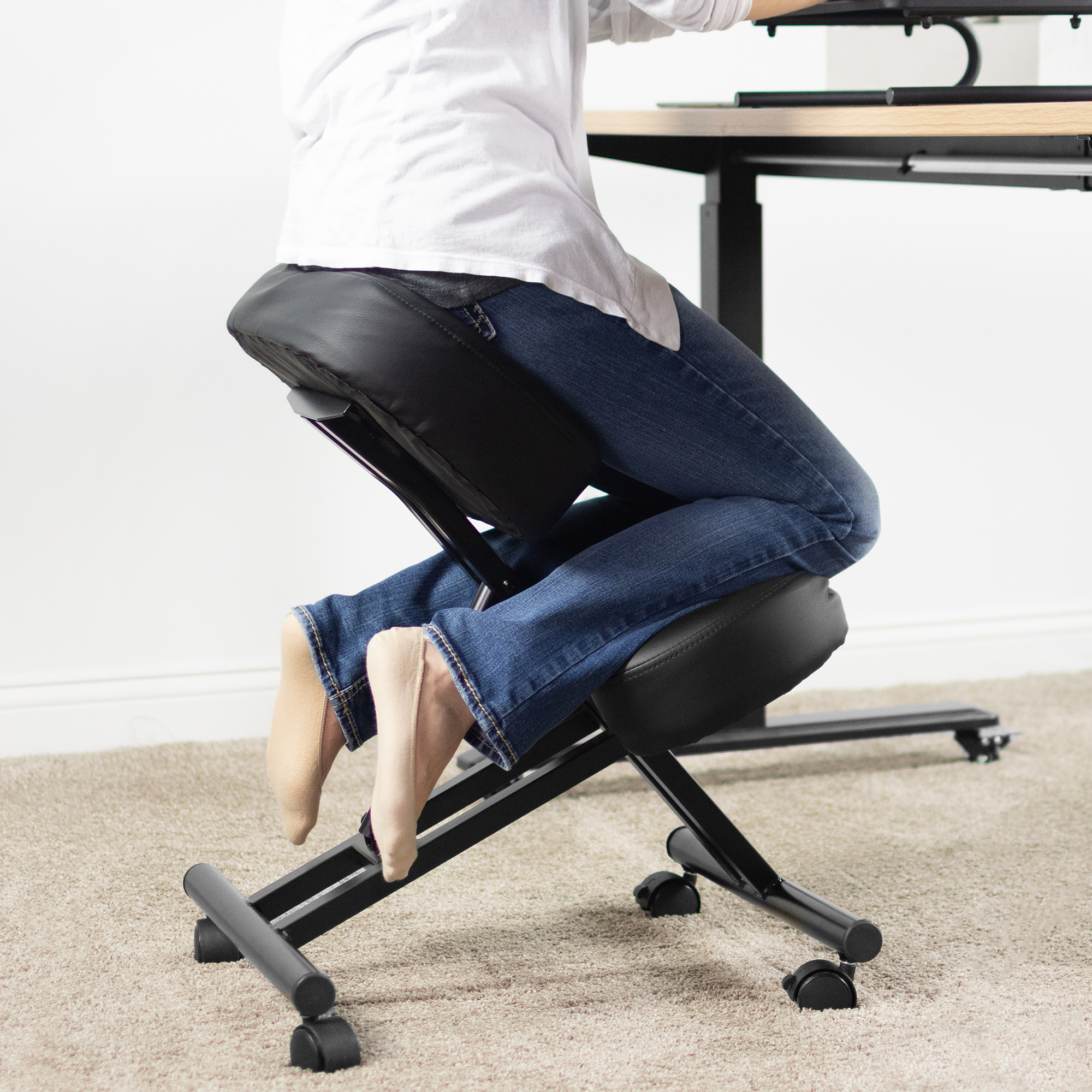 Used DRAGONN (By VIVO) Ergonomic Kneeling Chair for Home and Office ...