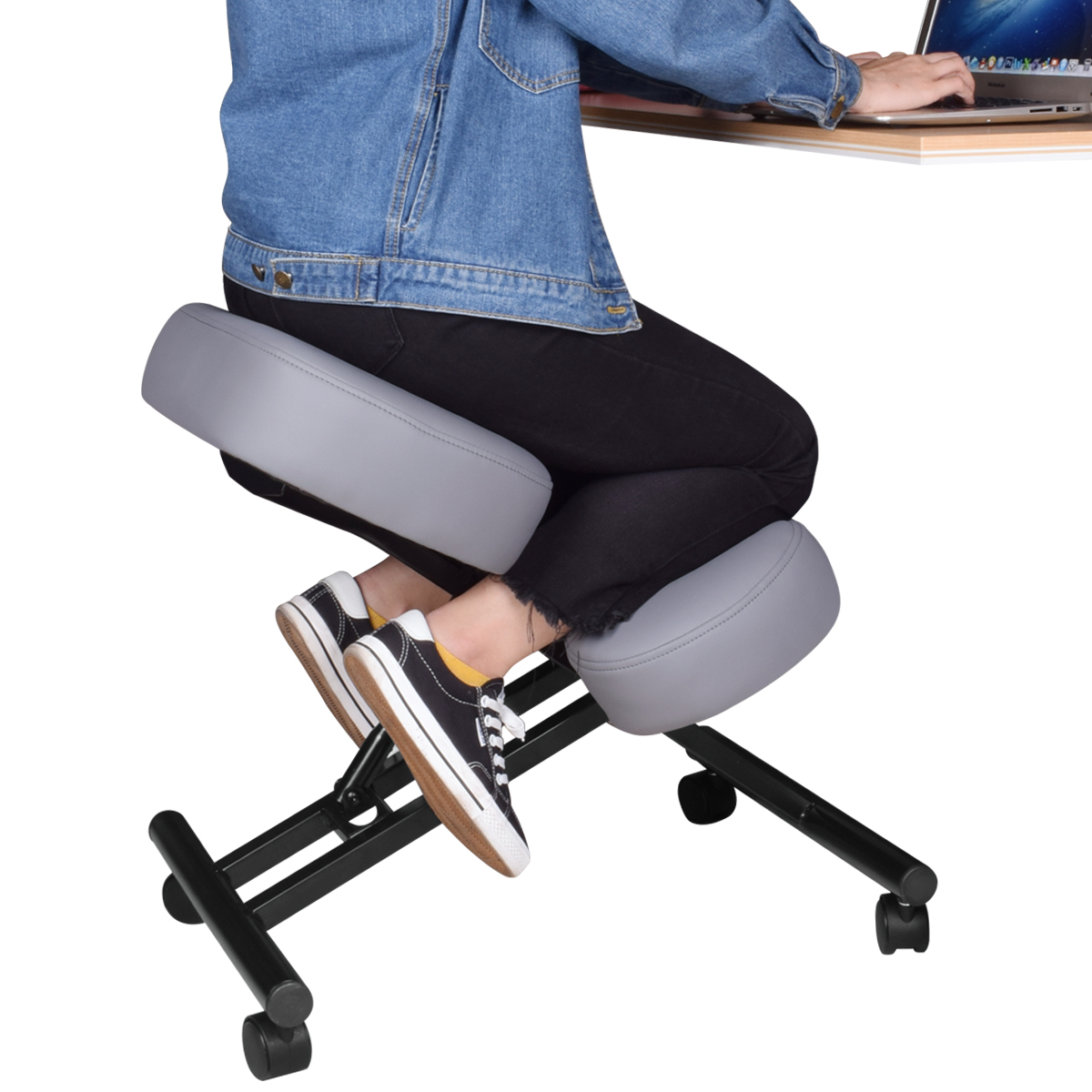 DRAGONN (By VIVO) Ergonomic Kneeling Chair for Home and Office, Gray | eBay