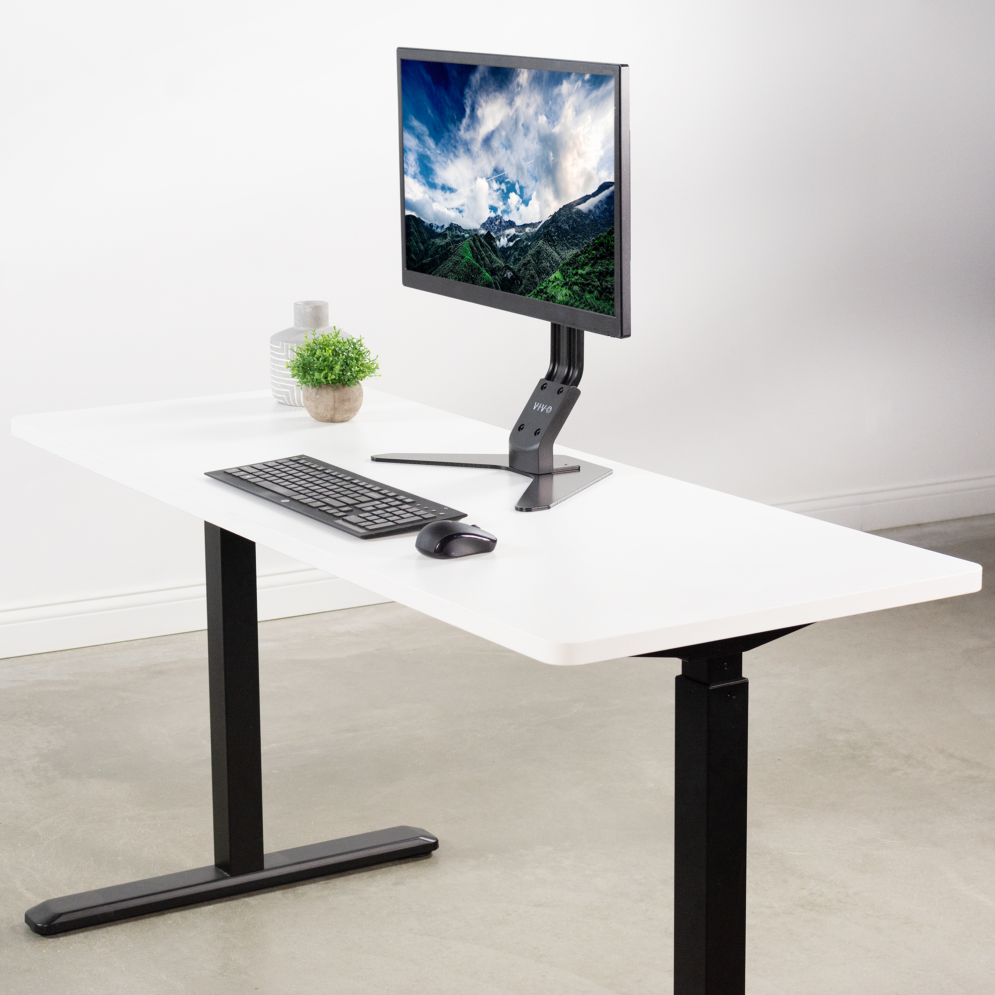 VIVO White 60 x 24 inch Universal Table Top for Sit to Stand Desk ...