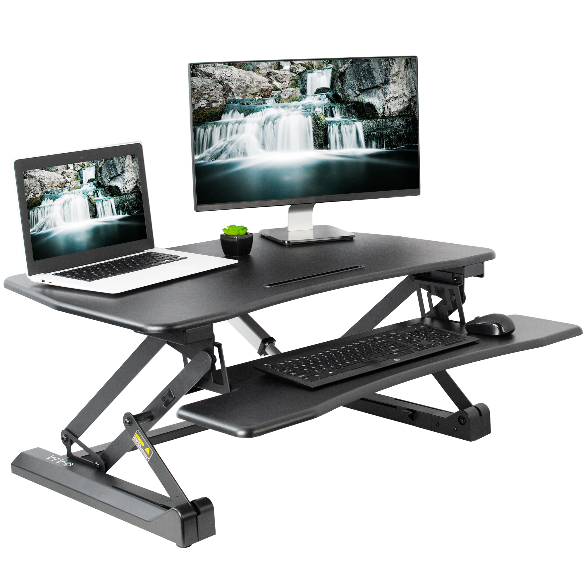 Vivo Black Electric Height Adjustable Standing Desk Tabletop