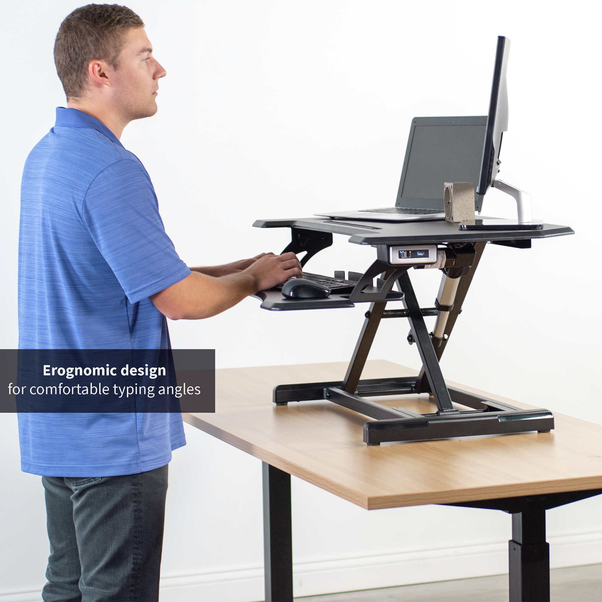 height adjustable standing desk converter vivo