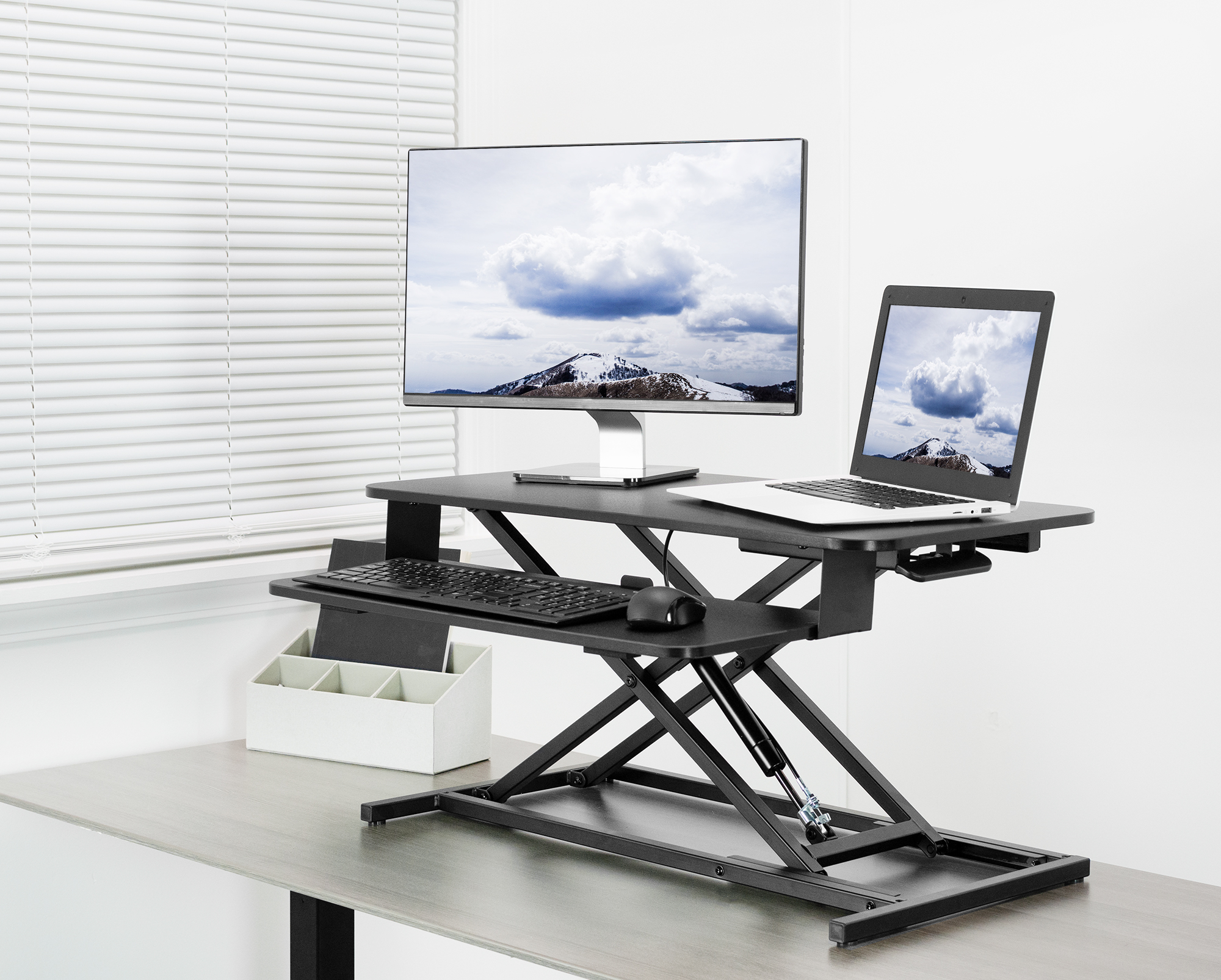 VIVO Black Height Adjustable 32