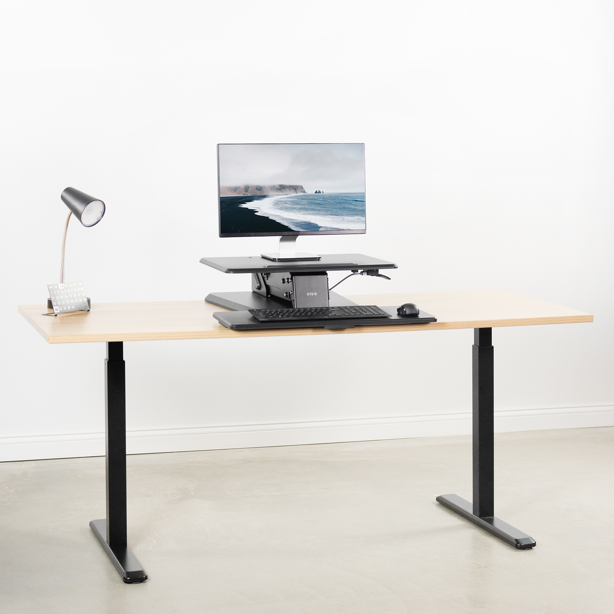 VIVO Height Adjustable Standing Desk Gas Spring Tabletop Riser Sit