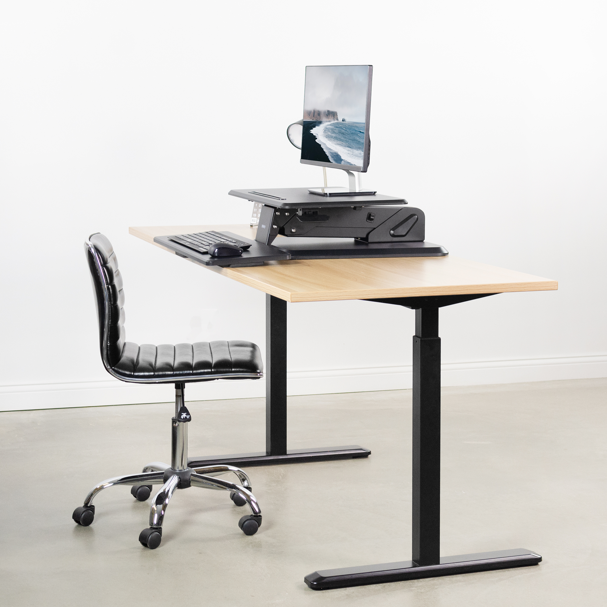 Vivo Height Adjustable Standing Desk Gas Spring Tabletop Riser Sit