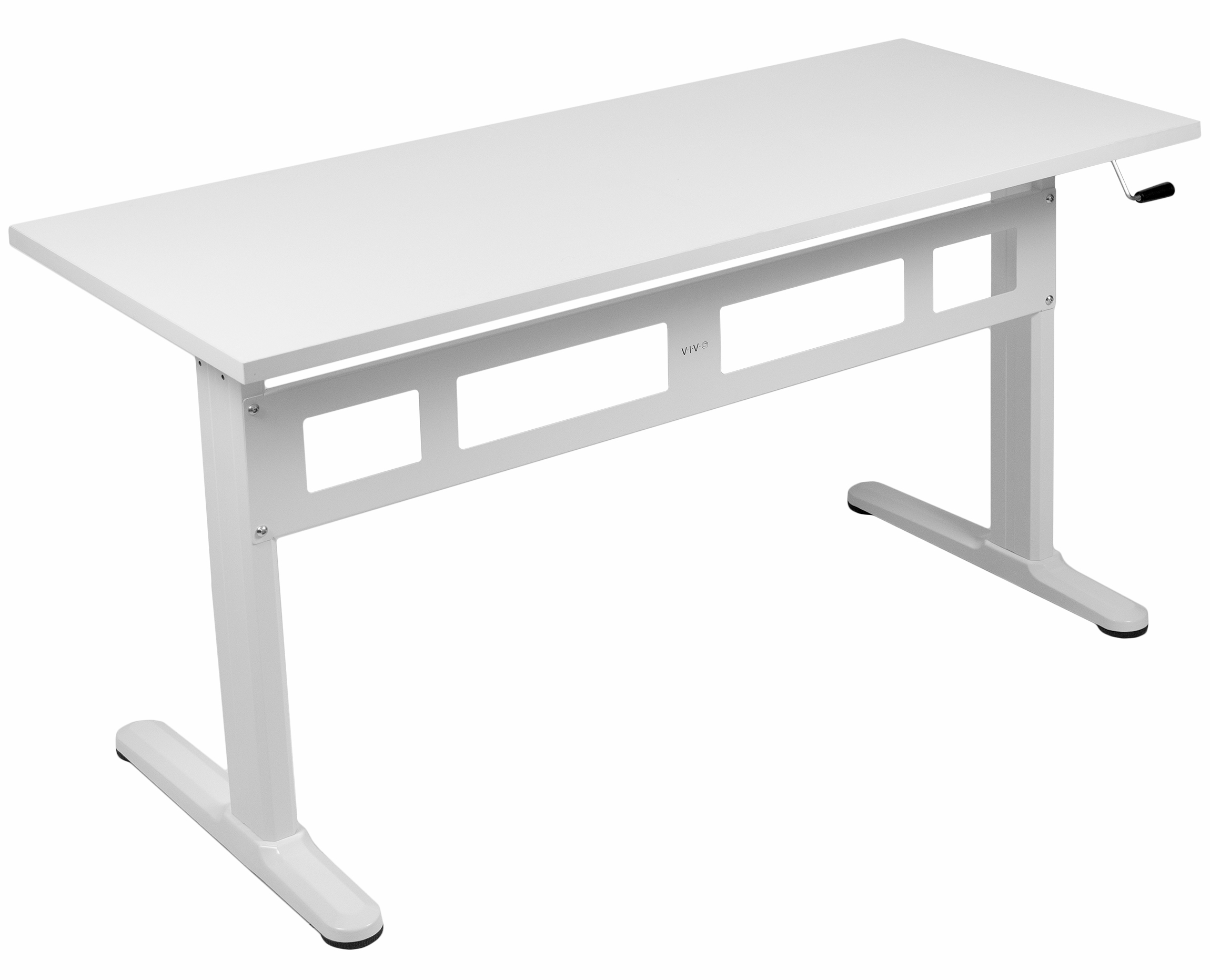 Used Manual Crank Stand Up Height Adjustable Desk Frame