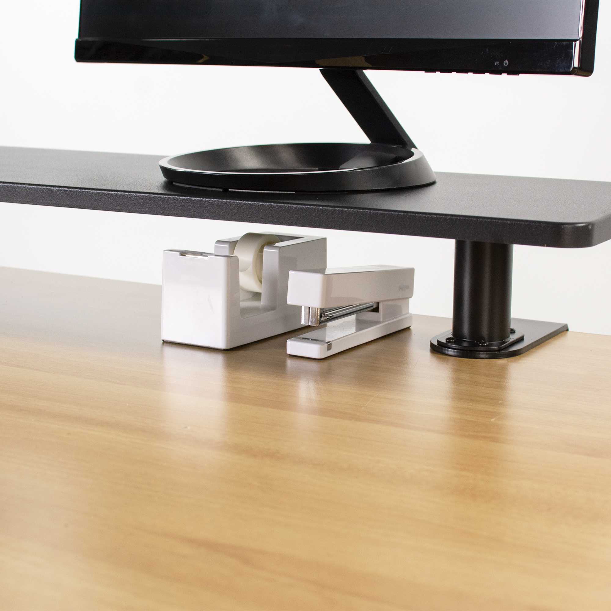 Vivo Black 46 Clamp On Desk Shelf Large Monitor Laptop Riser Desk Organizer 818538024951 Ebay