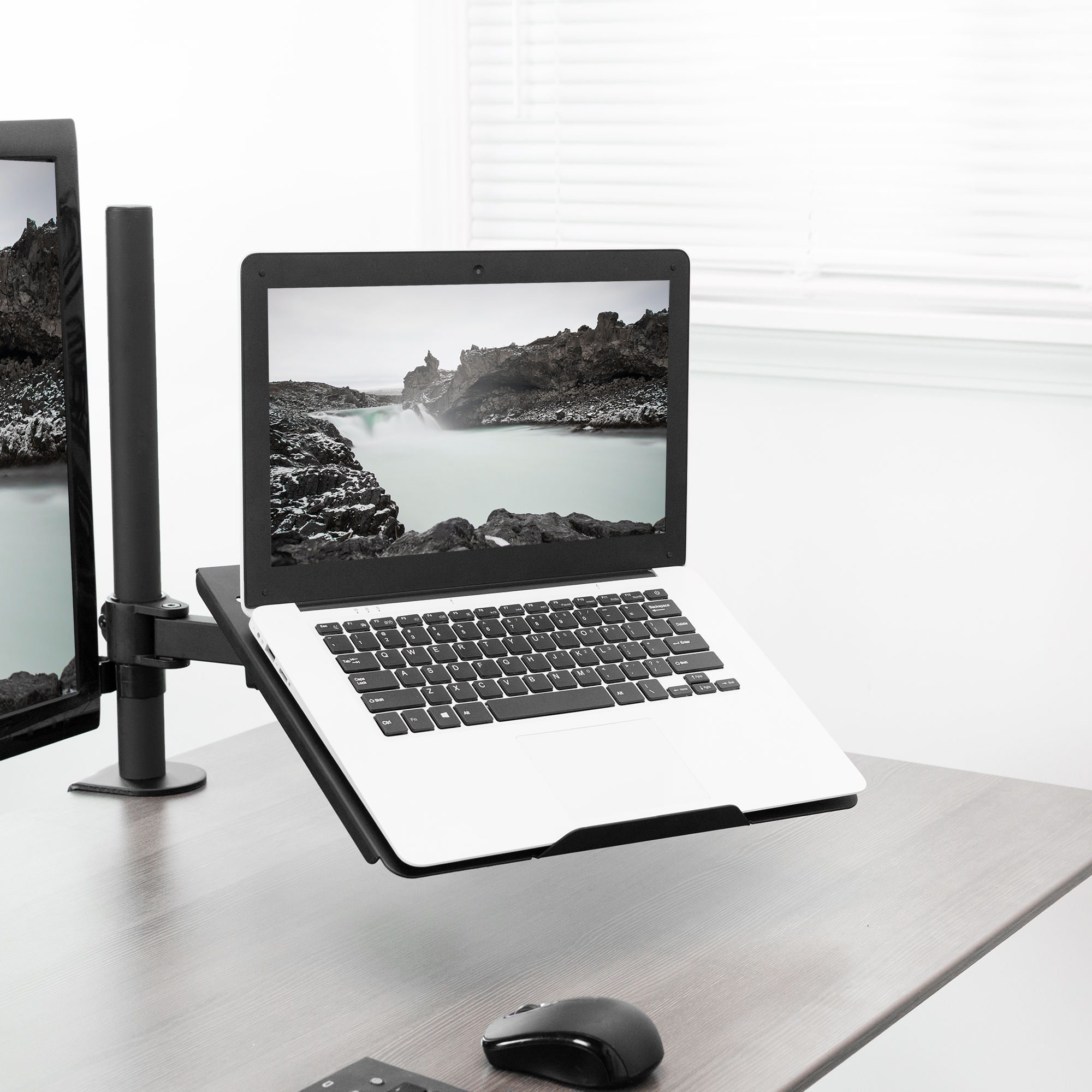 VIVO Single Laptop Notebook Desk Mount / Stand Fully Adjustable ...