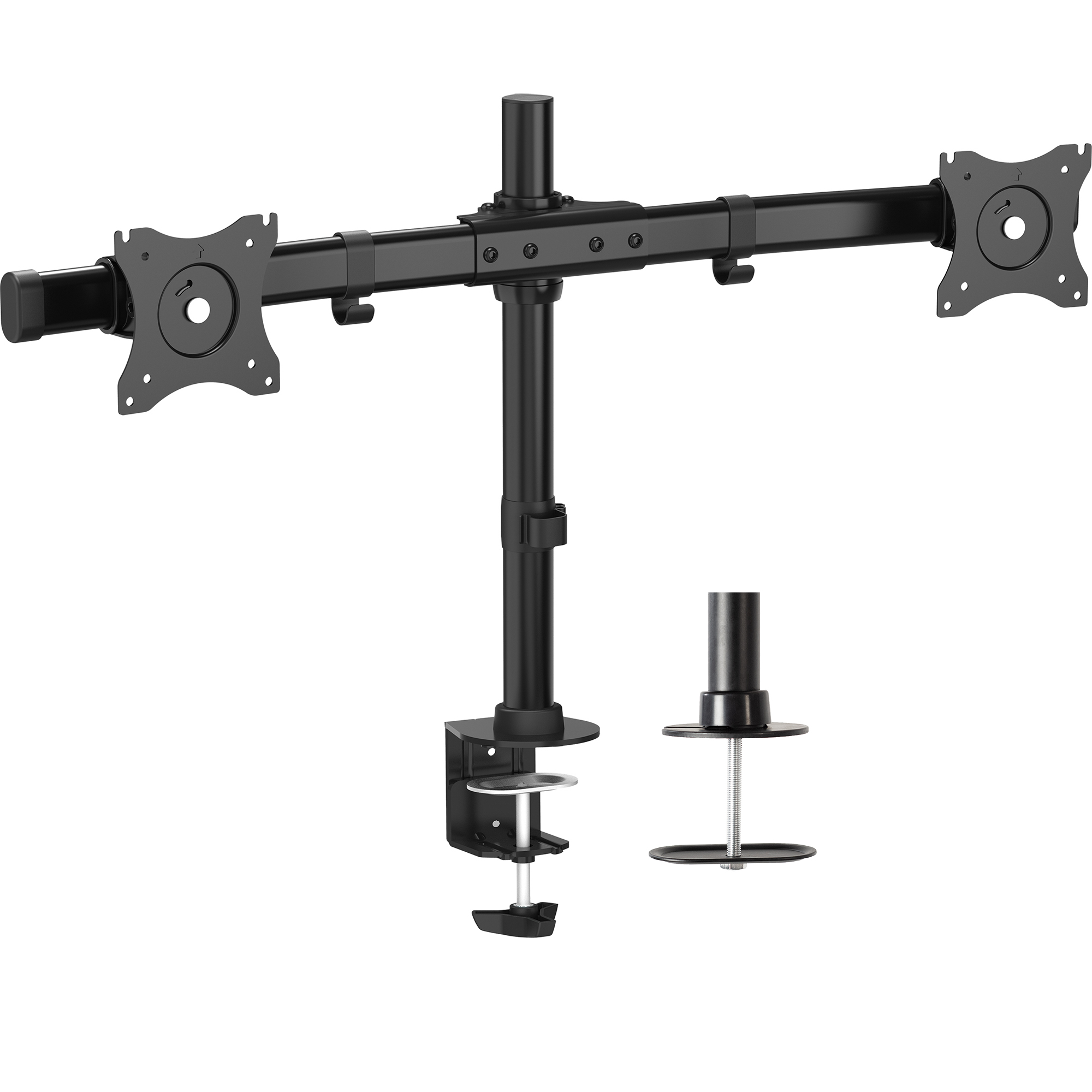 VIVO Dual Monitor Curved Horizontal Array Desk Mount Stand fits Screens ...