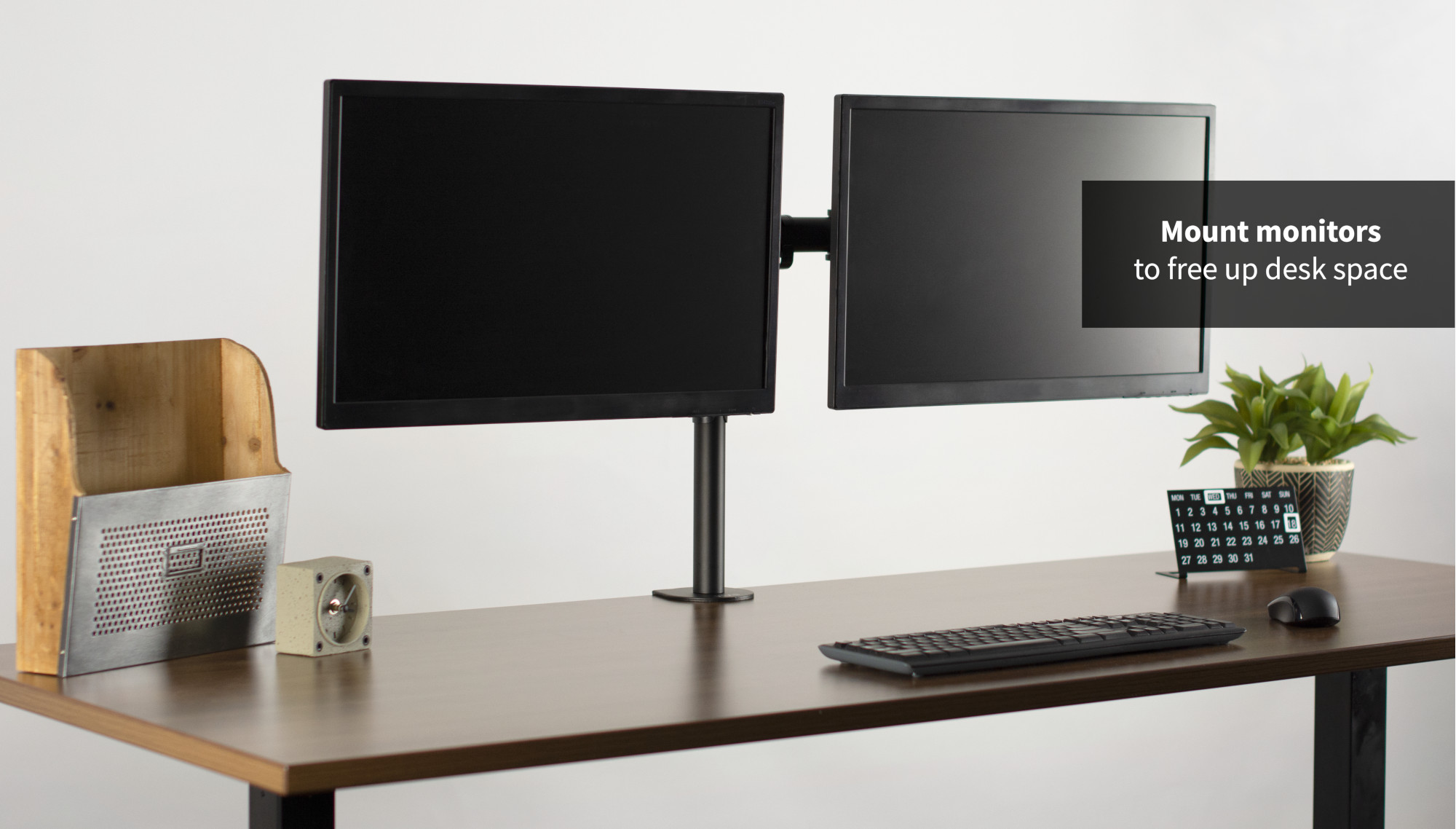 Vivo Dual Monitor Arms Fully Adjustable Desk Mount Stand Fits 2