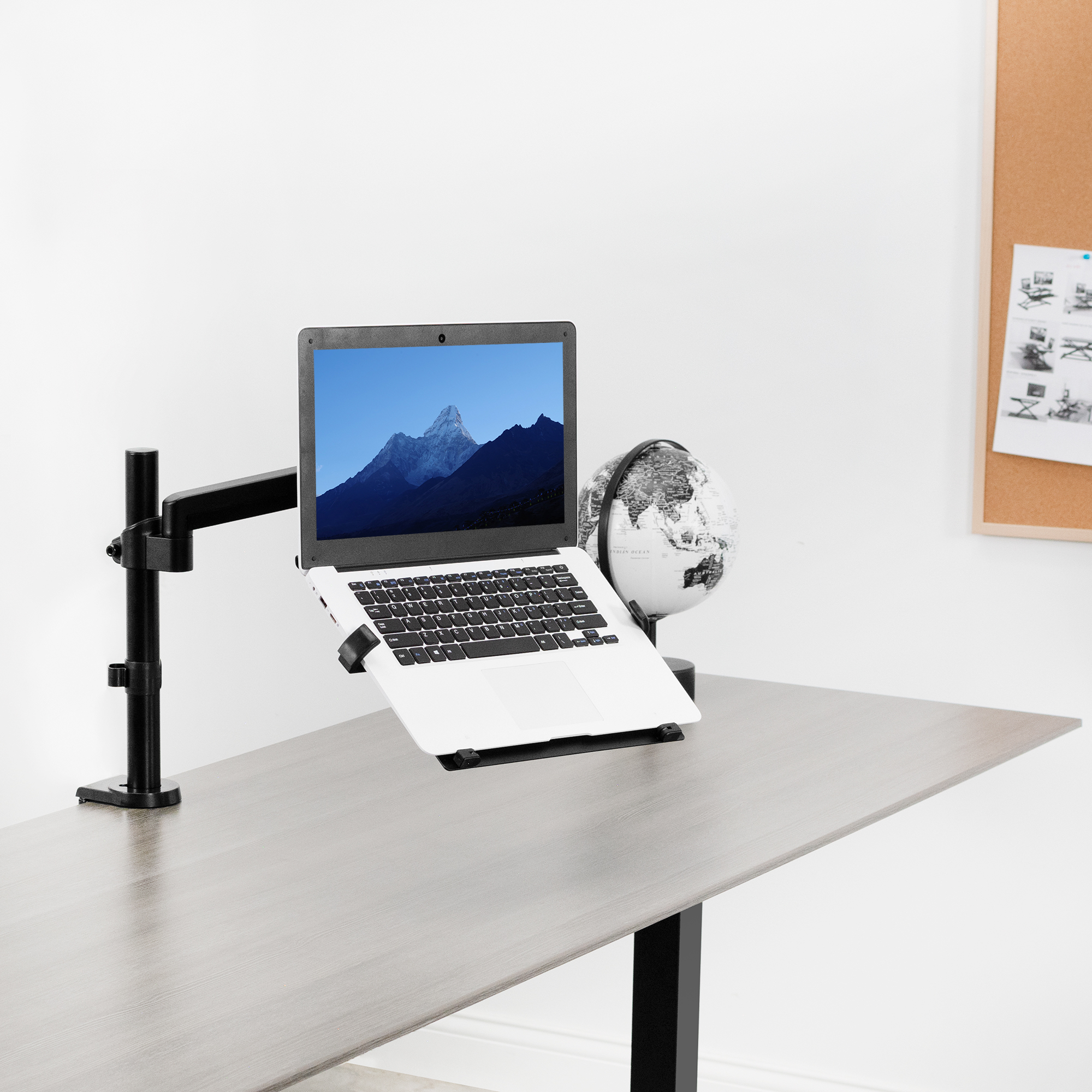 VIVO 10" to 15.6" Single Laptop Stand Desk Mount, Adjustable Notebook