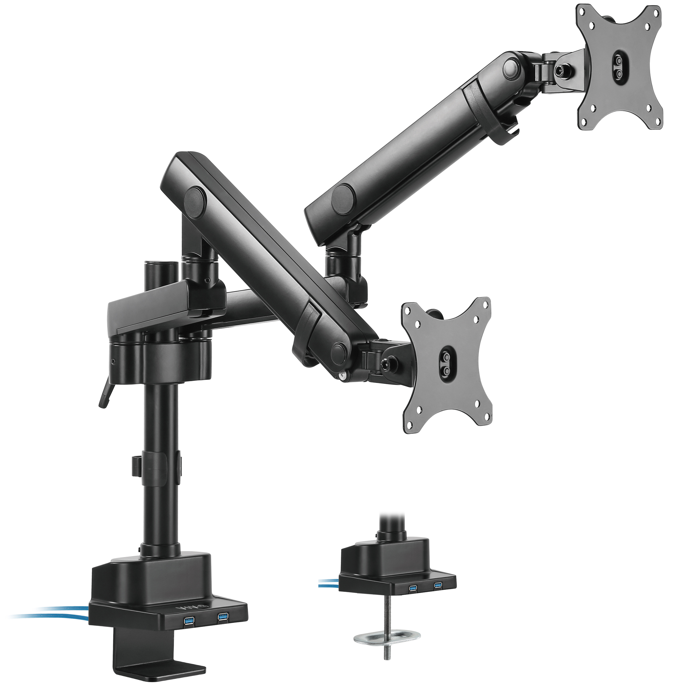 Vivo Premium Aluminum Full Motion Dual Monitor Arm Desk Mount