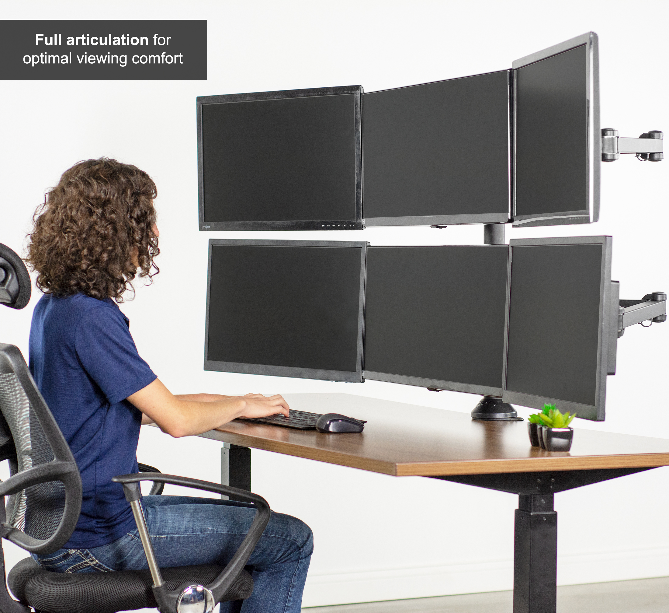Setup 6x Monitor Six Screen Monitor – Six/hex monitor workstation: GPU options and guide ...